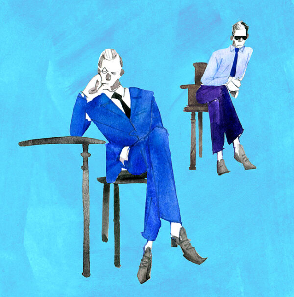 MEN’S FASHION ILLUSTRATION Water Color-chair