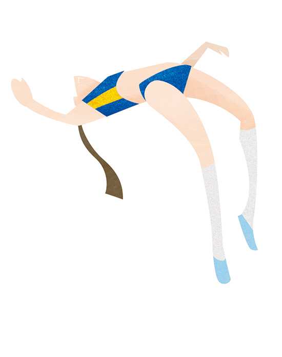 Ilustration Of High Jump For 2020 Tokyo Olympic And Paralympic