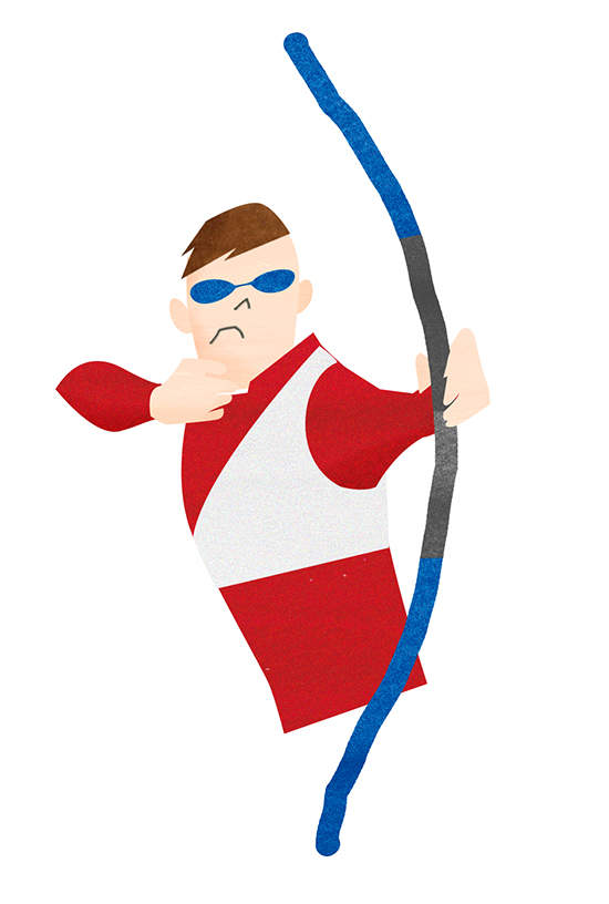 Ilustration Of Archery For 2020 Tokyo Olympic And Paralympic