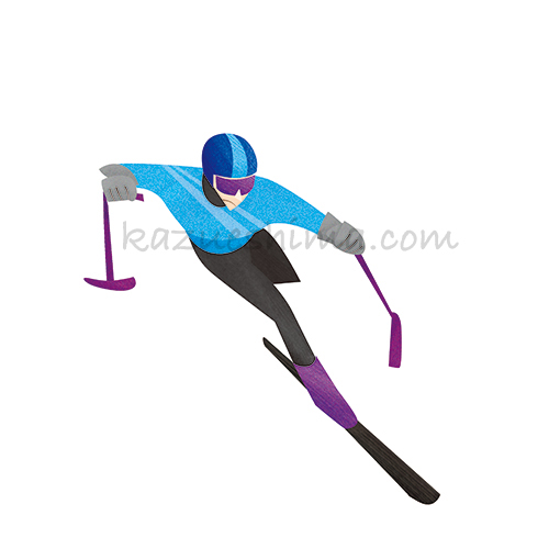 Illustration Of Alpine Ski For Paralympic