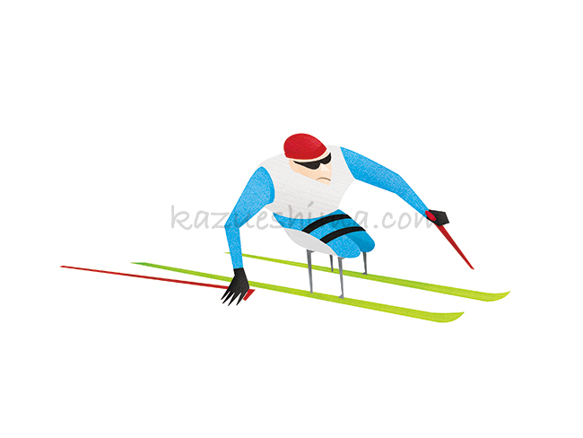 Illustration Of Cross-country For Paralympic