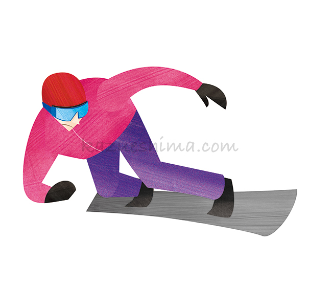 Illustration Of Snow Board-2 For Paralympic