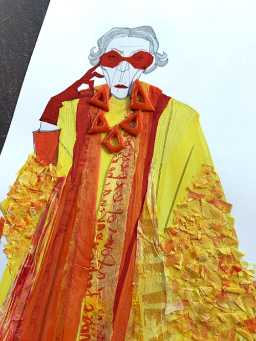 Illustration Of Colored Fashion With Paper