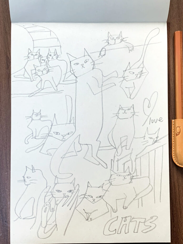 cat drawing movie